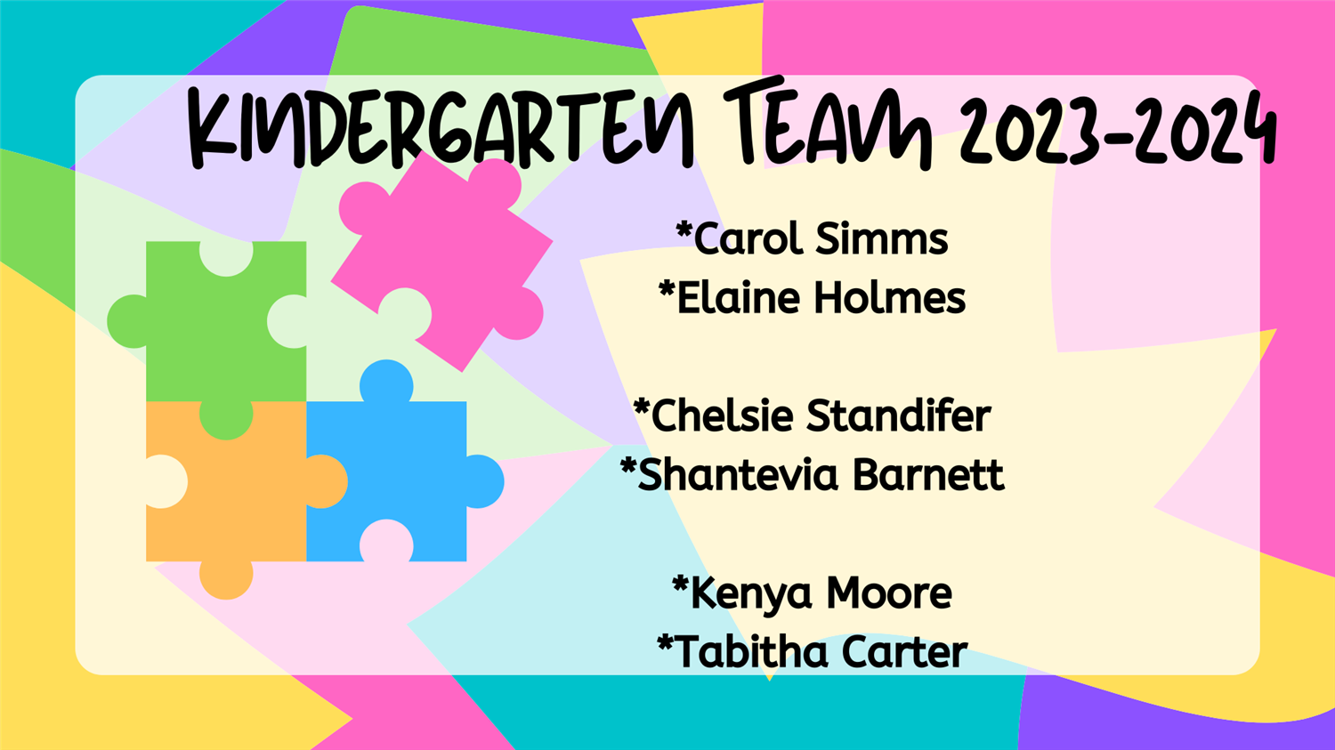 First Grade Staff